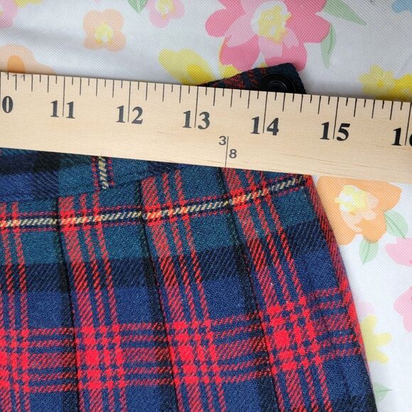 Pendleton Pleated Wool Size Current M/14P Vintage Authentic MacLennan Tartan Red - Picture 10 of 17